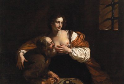 Caridad romana de Guercino