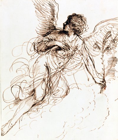 Estudio de un ángel, c1611-1666 de Guercino