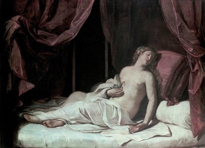 La muerte de Cleopatra, 1648 de Guercino