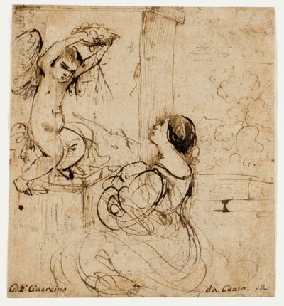 Mujer con putto de Guercino