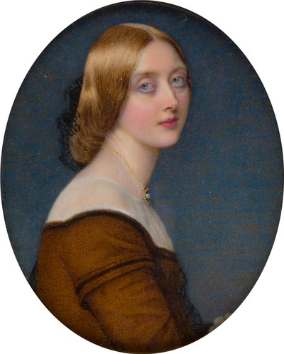 Retrato de una dama desconocida, c.1840-73 (óleo sobre lienzo) de Guglielmo Faija