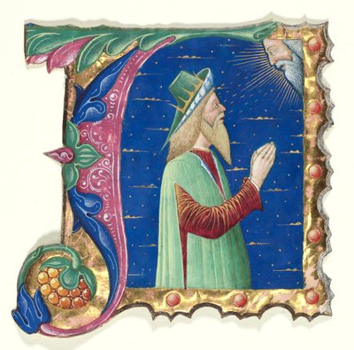 Inicial A de un libro coral con el Rey David, c. 1470-1480 de Guglielmo Giraldi del Magri [or del
