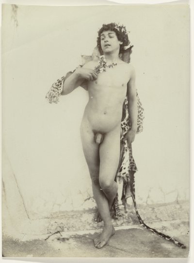 Chico desnudo con piel de leopardo de Guglielmo von Plüschow