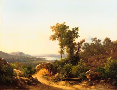 Trasimeno: Una Vista del Lago Trasimeno, Italia de Guido Agostini