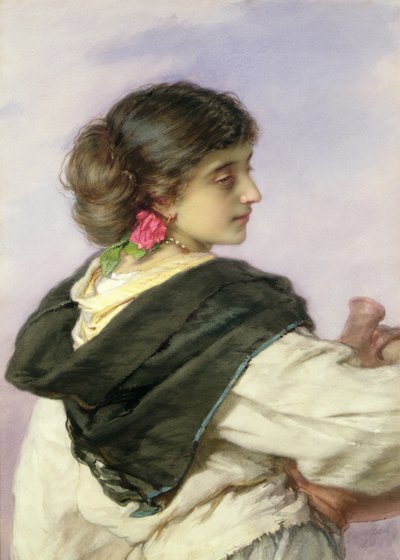 Un joven portador de agua, 1870 de Guido Bach