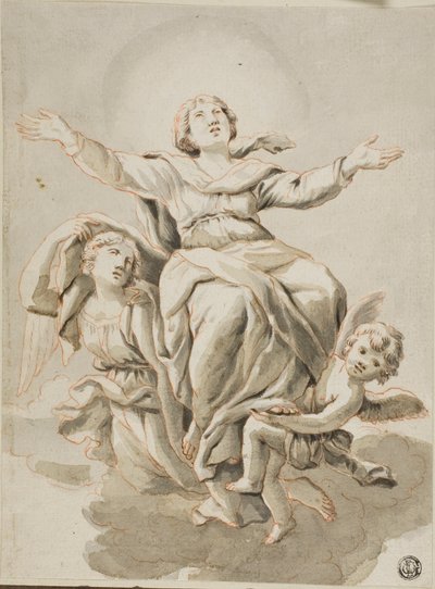 Asunción (recto) Cabezas de retrato, varios bocetos (verso) de Guido Canlassi
