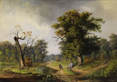 Vaquero descansando en la linde del bosque de Guido Hampe