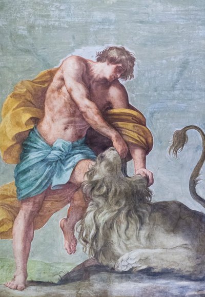 Frescos del techo de la sala de las bodas Aldobrandini, que representan escenas de las historias de Sansón (fresco) de Guido Reni
