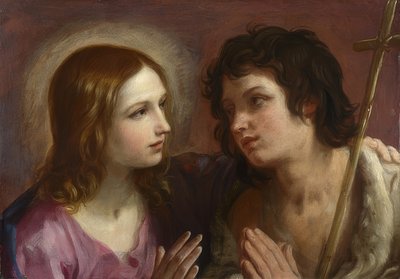 Cristo abrazando a Juan el Bautista de Guido Reni