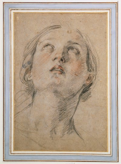 Cabeza de una mujer mirando hacia arriba de Guido Reni