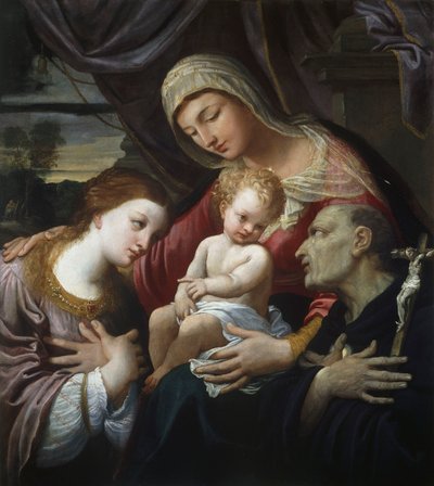 Virgen con el Niño y santos, de Guido Reni (1575-1642), óleo sobre lienzo de Guido Reni