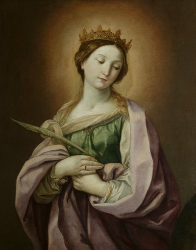 Santa Catalina, c.1638-40 (óleo sobre lienzo) de Guido Reni
