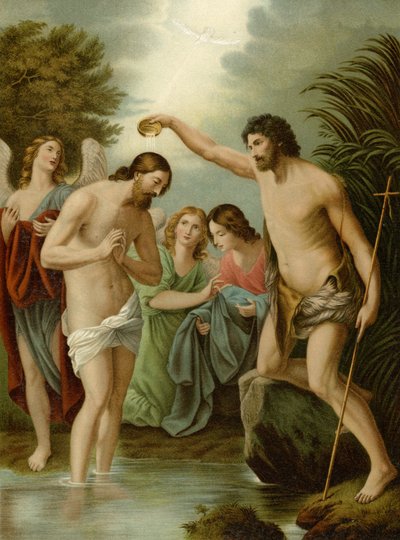 El bautismo de Cristo de Guido Reni