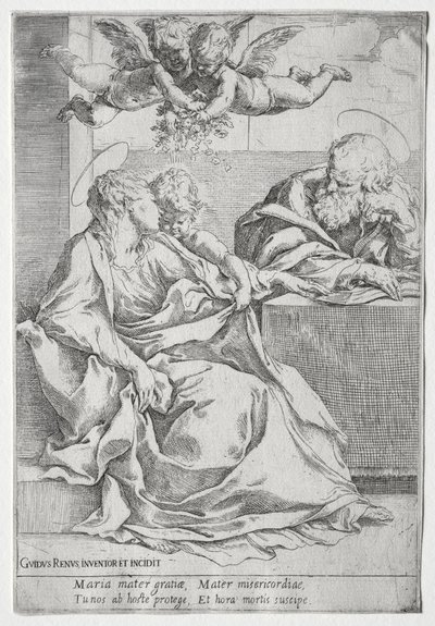 La Sagrada Familia con dos ángeles de Guido Reni