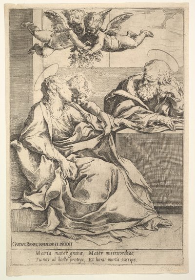 La Sagrada Familia con dos ángeles de Guido Reni