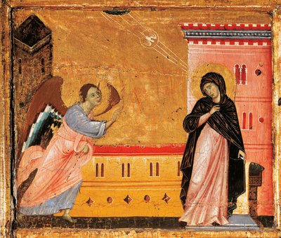 Anunciación (detalle) de Guido da Siena