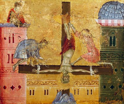 Crucifixión de San Pedro (detalle) de Guido da Siena