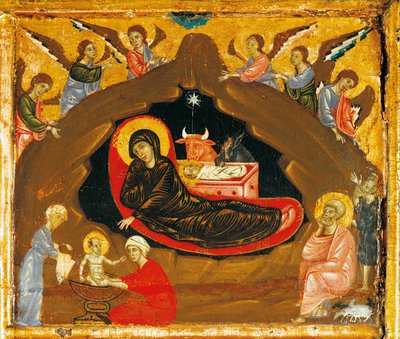 Natividad (detalle) de Guido da Siena