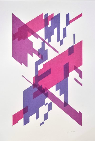 Deconstrucción N°13, 2014 (tinta sobre papel) de Guilherme Pontes