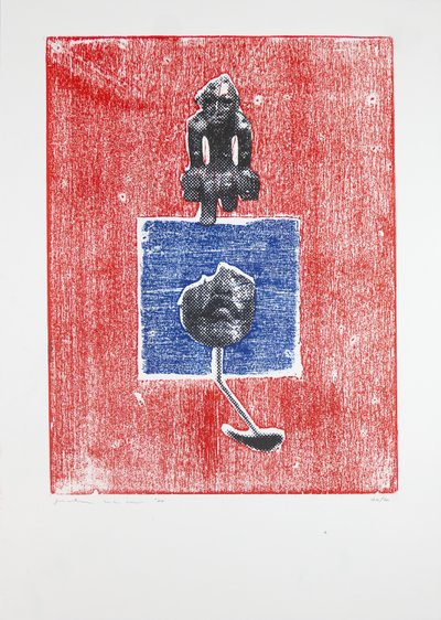 Habitación invisible nº3, 2019 (xilografía y serigrafía) de Guilherme Pontes