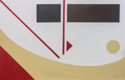 Composición suprematista de Urbino , 2017 (óleo sobre lienzo) de Guilherme Pontes