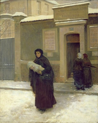 Saliendo del hospital de maternidad de Guillaume Albert Demarest