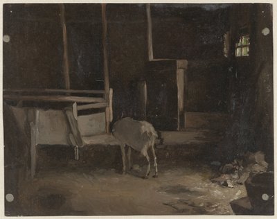 Cabra en un establo de Guillaume Anne van der Brugghen