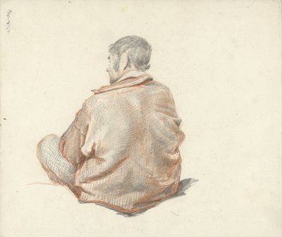 Hombre sentado, visto desde atrás de Guillaume Anne van der Brugghen