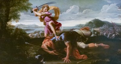 David y Goliat, finales de la década de 1650 (óleo sobre lienzo) de Guillaume Courtois