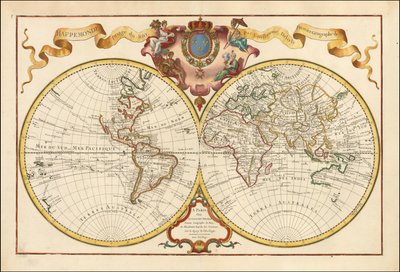 Mapa del mundo de 1720 - Mappemonde a l