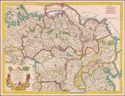 Mapa de 1766 - Mapa de Tartaria dibujado a partir de relaciones de Guillaume Delisle