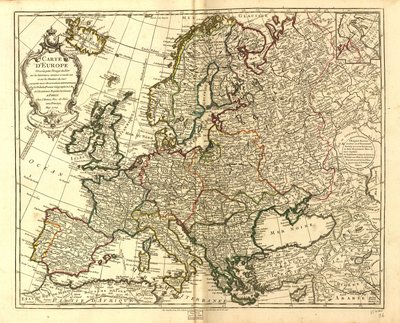 Mapa de Europa. LOC 97683588 de Guillaume Delisle