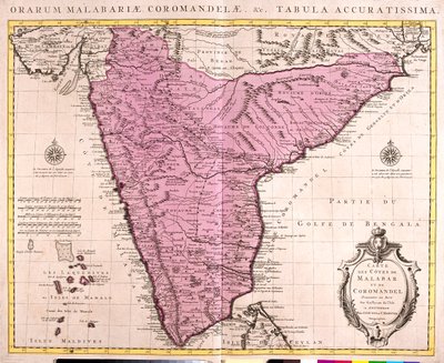 India (excepto el norte) de Guillaume Delisle