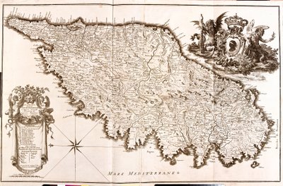 Mapa de Córcega (Francia) de Guillaume Delisle