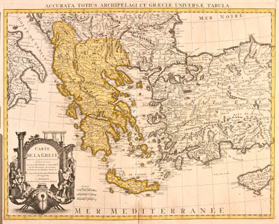 Mapa de Grecia de Guillaume Delisle