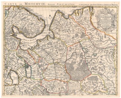 Mapa de Moscovia de Guillaume Delisle