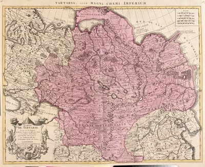 Rusia, Kazajstán, Uzbekistán, Kirguistán, Tayikistán, gran parte de China (excepto el sudeste), Mongolia. de Guillaume Delisle