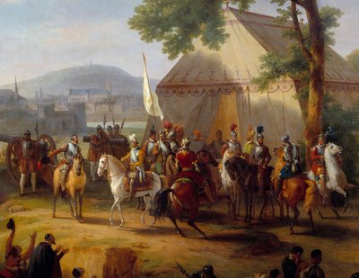 El rey Enrique IV saliendo de su tienda (detalle) de Guillaume Frederic Ronmy