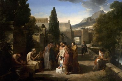 Homero cantando su Ilíada en la puerta de Atenas de Guillaume Guillon Lethière