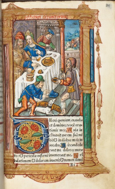 Libro de Horas Impreso (Uso de Roma): fol. 73r, Lázaro de Guillaume Le Rouge