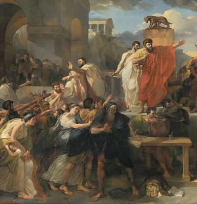 (detalle) Muerte de Virginia de Guillaume Lethiere