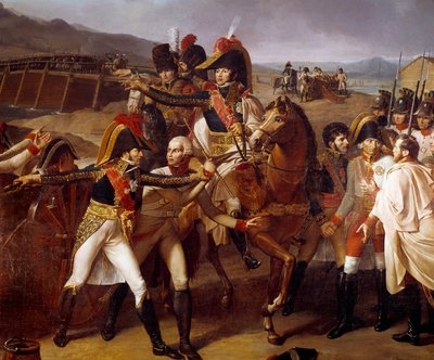 Sorpresa del puente de Tabour en el Danubio 14/11/1805 (detalle) de Guillaume Lethiere