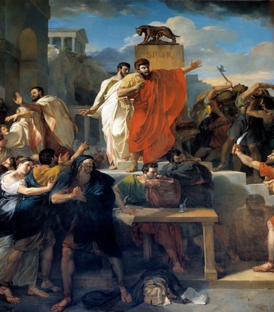 La muerte de Virginia de Guillaume Lethiere