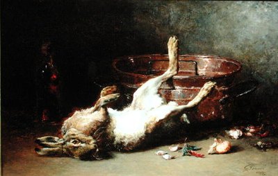 Naturaleza muerta con una liebre y un caldero, 1886 de Guillaume Romain Fouace