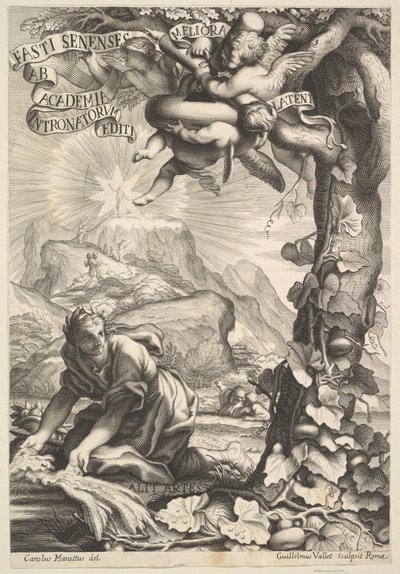 Frontispicio de Fasti Senenses, 1645-1704 de Guillaume Vallet
