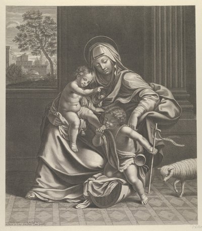 La Virgen sentada con el niño Cristo en su regazo..., ca. 1650-1704 de Guillaume Vallet
