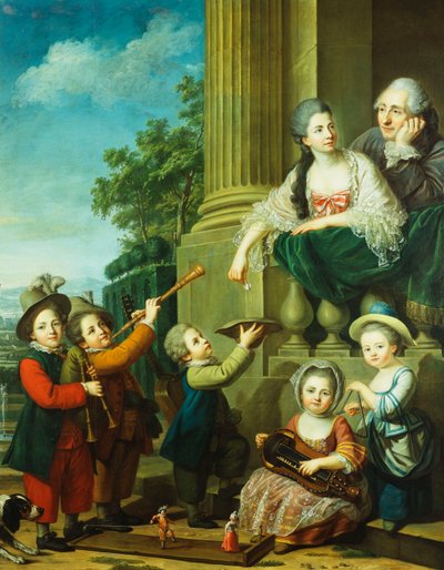 Un retrato de grupo de la familia Perceval de Guillaume Voiriot