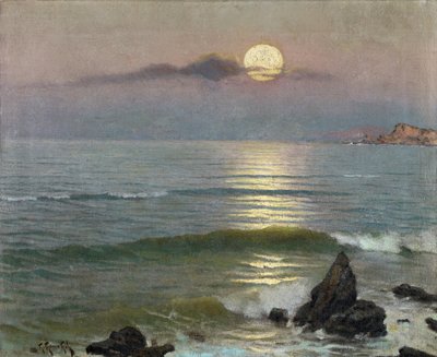 Moonlight - Gomez Gil, Guillermo (1862-1942) - c. 1910 - Oil on canvas - 43x53 - Museo Carmen Thyssen, Malaga de Guillermo Gomez y Gil