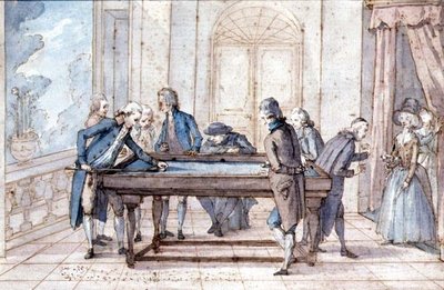 Jugando al billar de Guiseppe Piattoli