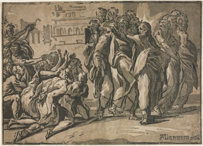 Cristo sanando a los leprosos, 1608 de Guiseppe Rossigliani